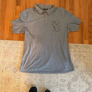 Travis Mathew Gray Polo Shirt 2XL